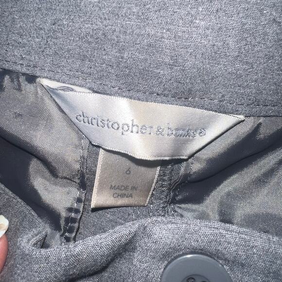 Bundle of 3 Christopher and Banks Dress Pants Jeans Lot Size 6 Gray Black Blue - Picture 3 of 16